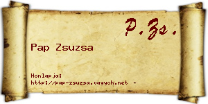 Pap Zsuzsa névjegykártya